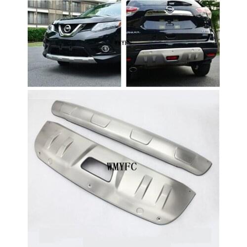 2PCS Car Styling For Nissan X-TRAIL X Trail T32 2014 2015 2016 Front And Rear Bumper Protector Guard Skid Plate Sill Covers