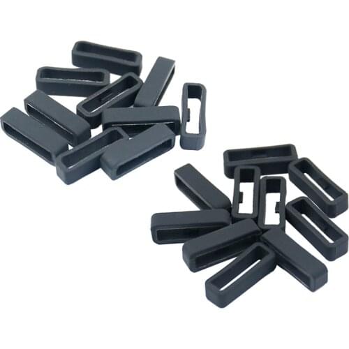 20pcs 20/26mm Rubber Fastener Ring Watch Bands Wristband Loop Replacement