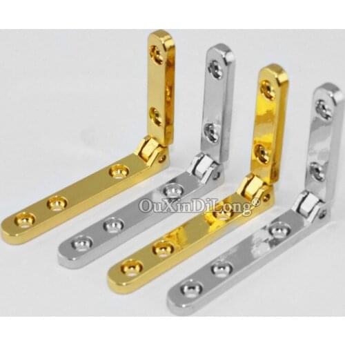 200PCS Golden/Silver 30*37mm*90Degree Hinges Wooden Box Hinge Zinc alloy Plating Jewelry Box Hinges Accessories with Screw GF312