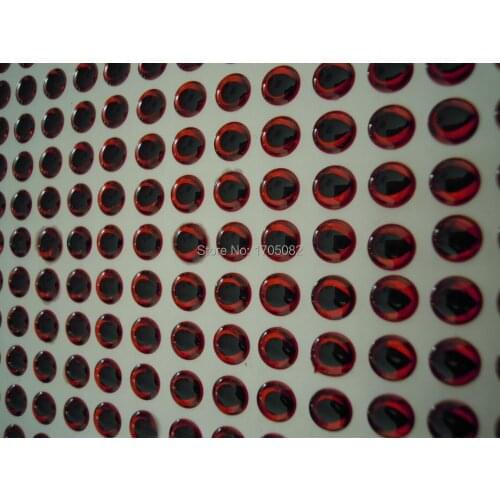 330pcs 3mm Red Tear Drop Pupil 3D Holographic Fishing Lure Eyes.Fly Tying, Jigs