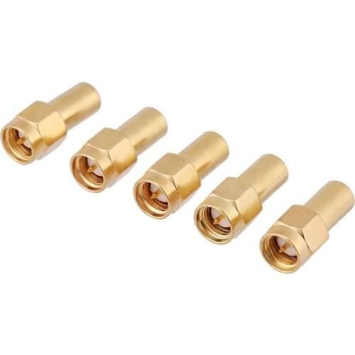 5 Pieces of SMA Plugs for Coaxial Adapter RF Terminal Load 50 Ohms Suitable for Wireless Communication Systems