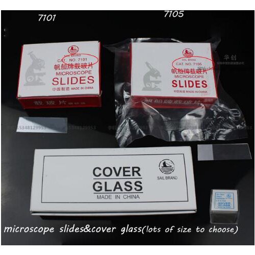 7101 7105 Medical biology research use microscope slides cover glass Slips 300pcs/box set lab use Biochemical test material tool