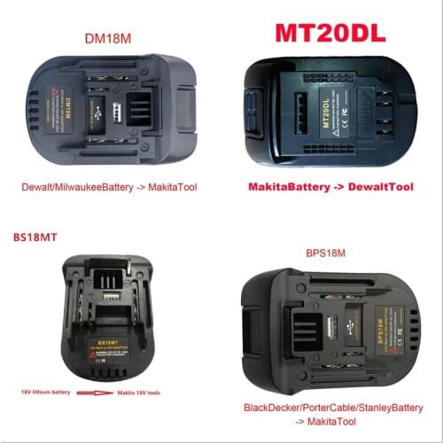 Tool Battery Adapter Converter BPS18BSL DL18ML BS18MT MT20BSL MT20DL BPS18M DM18M DM18BSL for Makita Dewalt Bosch Milwaukee