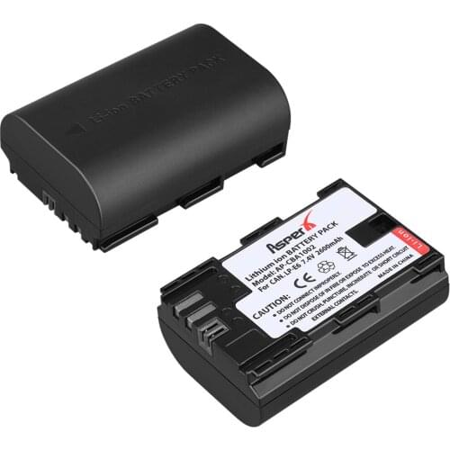 2pc 2600mAh LP-E6 lp e6n LPE6 LP-E6N lp e6 battery AKKU for Canon EOS 5DS 5D Mark II III 6D 7D 60D 70D