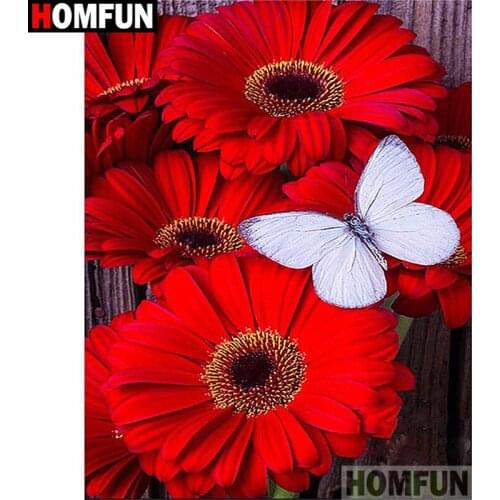 HOMFUN Full Square/Round Drill 5D DIY Diamond Painting "Flower landscape" Embroidery Cross Stitch 5D Home Decor Gift A17071