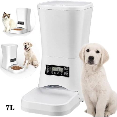 7L Pet Products Auto Feeders For Cats Smart Dog Supplies Slow Feeder Automatic Dry Food Dispenser Food Container Cat Accessories
