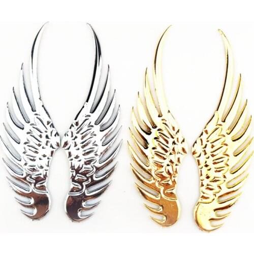 Car 3D Angel Wings Window Bumper Body Emblem Stickers For Mercedes-Benz GLK Audi A4 Q5 BMW 3 6 Kia Toyota Camry