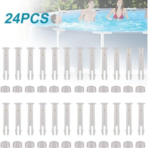 Hot Sale 24Pcs ABS Pool Joint Pins, 6cm/2.36in Cap Set Seals for Intex Swimming Pool Replacement Parts 28270-28273 dropshipping