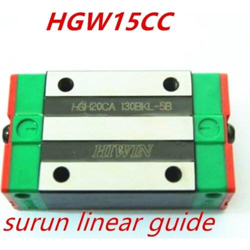 HIWIN HGW15CC 100% New Original HIWIN brand linear guide block for HIWIN linear rail HGR15 3D printer parts cnc parts