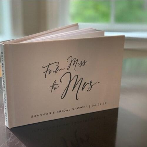 Personalize wedding From Miss to Mrs Guest Book Bridal Shower Guest Book Blush Rose Gold Bridal Shower photo albums booth