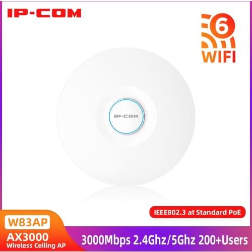 IP-COM 3000Mbps WiFi Range Extender Wireless Access Point Dual Band 2.4G+5Ghz High Power Router Wifi 6 Signal Booster POE
