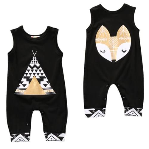 Cotton Newborn Infant Baby Boy Girl Sleeveless Romper Jumpsuit Clothes Outfis Size 0-24M