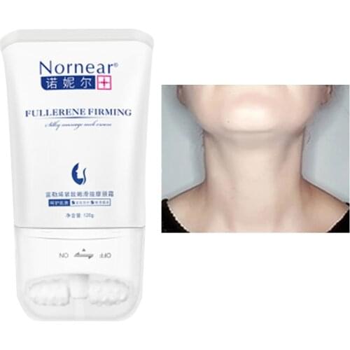 Beauty Neck Cream Double Scroll Wheel Reduce Neck Wrinkles Lifting Firming V-shaped Massage Witch Hazel Neck Fullerene Care 120g