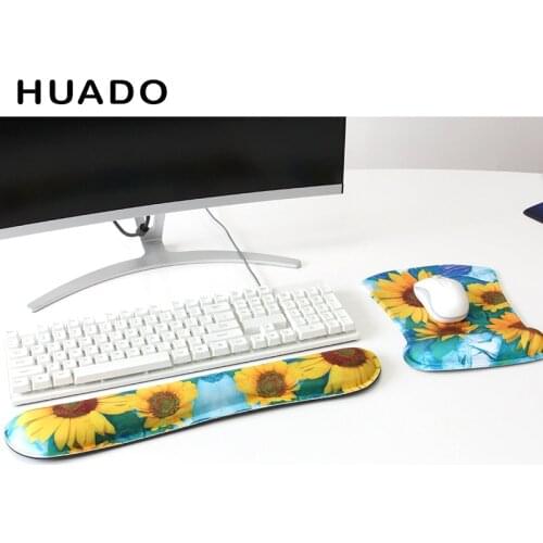 Beautiful Wrist Rest Mouse Pad and Keyboard Pad Non Slip Durable Soft Memory Foam for PC Computer Gamer