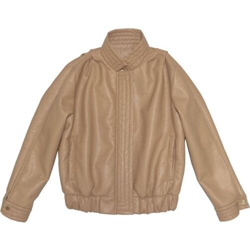 Kpop Seo Yea Ji IU Lee Ji Eun Streetwear fashion leather jackets Women British style Cardigan Short Coat Zipper female clothes