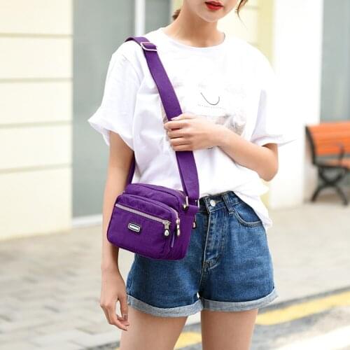 Fashion Womens Bag Patchwork Shoulder Messenger Crossbody Bag Casual Female Multi Layers Small Cellphone Purse Handbags