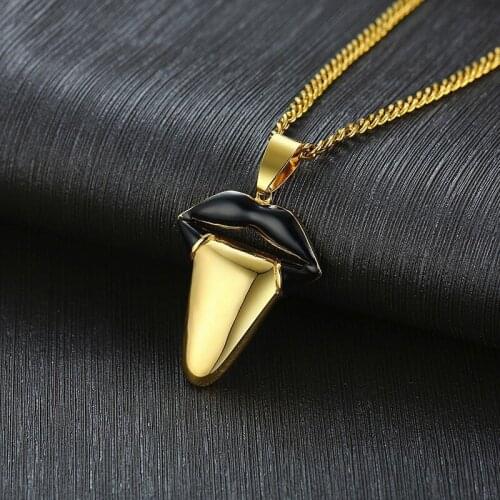 Punk Mens Tough Out Mount Pendants Necklaces Black Gold Tone Stainless Steel Male Collier with 60cm Curb Chain