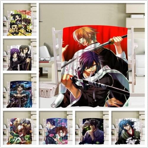 Hakuouki Shinsengumi Kitan Blanket TR/ Flannel Fleece Fabric Blanket New Year Decoration Comfortable Warm Super Soft Bedroom