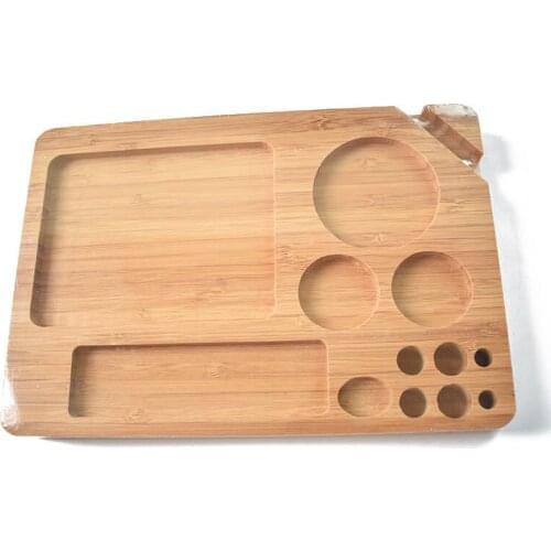 Solid Wood Cigarette Tabacco Rolling Tray Smoking Accessories Natural Material Wooden Weed Tray For Smoke