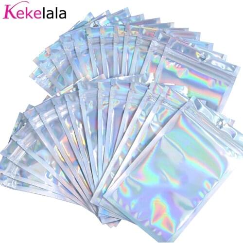 Fake Eyelash Package Laser Ziplock Lash Packaging Bag DIY Gift Packing Box Pink Gold False Lashes Baggies