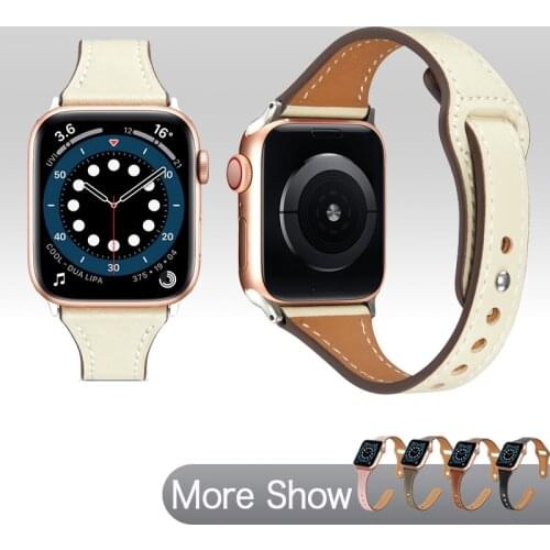 Women Watchband For Apple Watch Strap 38mm 42mm 40mm 44mm Genuine Leather Watch Band For Apple iWatch Series se 6 5 4 3 Bracelet