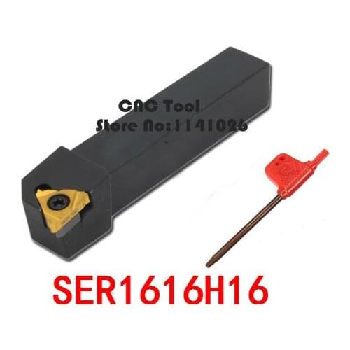 SER1616H16/ SEL1616H16 External Threading Turning Tool, Lathe Cutting tool Threaded Turning Tool Holder, CNC Cutting Tool for 16