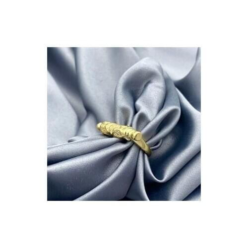 Gold Plated Wide Charm Ring