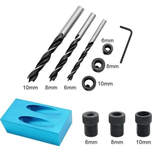 Replaceable Drill Guide Locator Jointing Tools Jig Kit System Drill Hole 14Pcs 15 Angle Woodworking Guide Positioner Kit