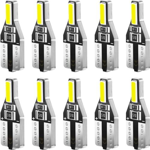 10pcs W5W T10 LED Canbus Bulb for Kia Rio 2 3 4 Ceed Cerato K3 K4 K5 Mazda 3 5 6 GH CX-5 CX5 CX3 CX-7 Car Interior Lights