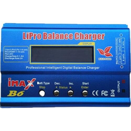 80 W iMAX B6 Lipo NiMH Battery Smart Balance Charger with T Plug Connetor Cable LCD Multi-function Digital Balance Charger