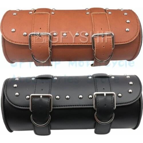 Universal Motorcycle Handlebar Bag Sissy Bar Tool Bags Front Fork Box Waterproof Cases Roll Barrel Boxes for Harley Honda Yamaha