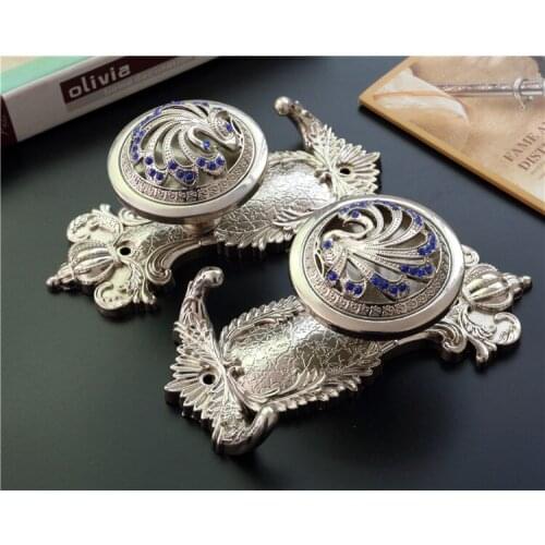 Hot sales 2PCS Peacock Wall Tieback Home decoration Curtain Hook Tassel Towel Hanger Bronze Free Shipping