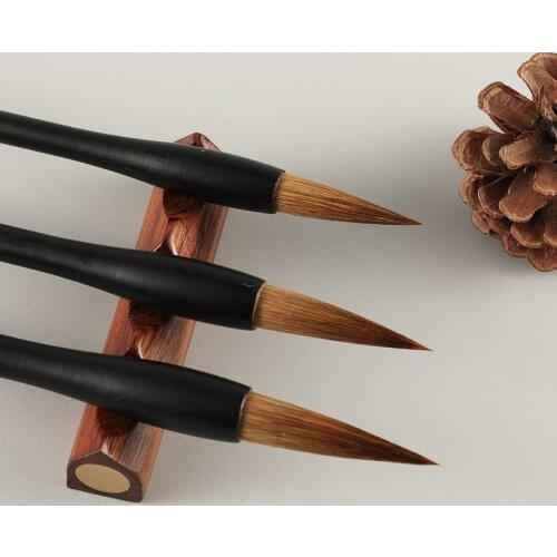 High-grade pure wolf brush large, medium and small wooden pole not fork calligraphy practice brushcalligraphy