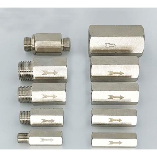 1/8" 1/4" 3/8" 1/2" 3/4" BSP Female Male Brass Pneumatic Check Valve Full Port One Way For Air Water Oil Gas Pipe Fitting