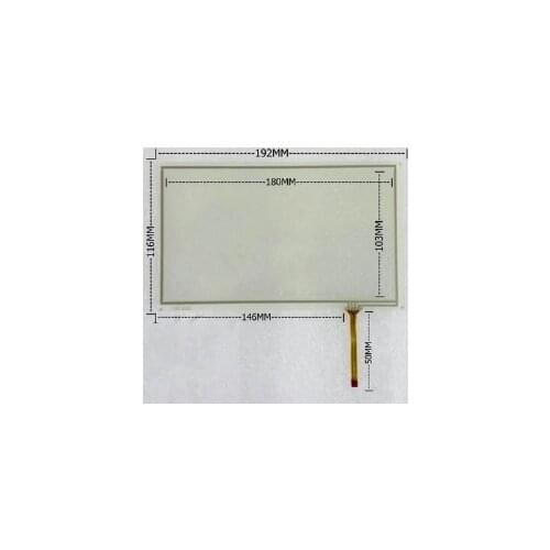 10pcs/lot New 192*116 mm 8 inch touch screen GPS vehicle-mounted navigation resistive handwritten touch panel