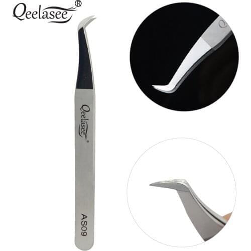 2/5/10pcs Qeelasee AS09 Eyelash Tweezer 3D-6D Volume Eyelash Extension Best Quality Fan Lash Tweezer