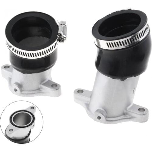 2pcs Motorcycle Arburetor Lntake Manifolds Aluminum Manifold Rubber with Elastic Ring for Honda CX500 Carb Holders Kit