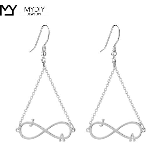 2019Infinite loop Multi-Color pendant customize for women fashion jewelry gift for party best friend Wedding Christmas Earring