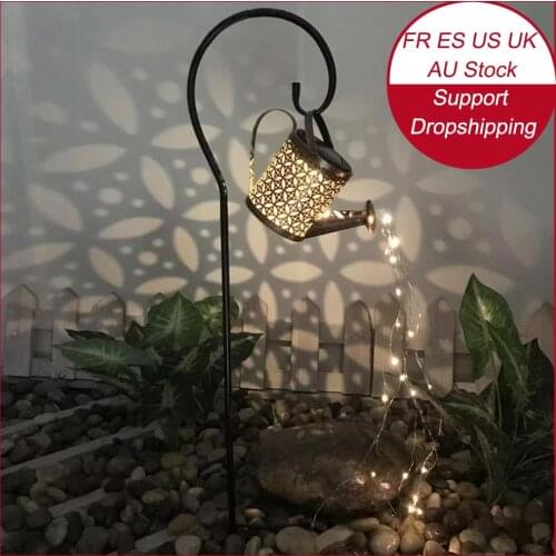 Solar Watering Can Fairy Light Outdoor Garden Waterproof Shower Light Fairy String Light Solar LED Shower Lamp Garden Decoration