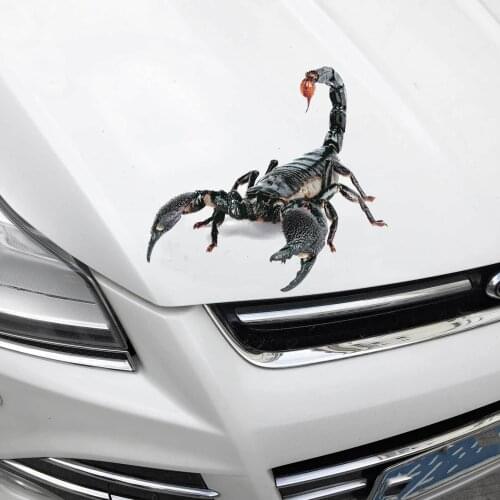 3D Spider Lizard Scorpion Car Sticker 3D Animal Pattern Vehicle Window Mirror Bumper Decal Decor Water-resistant High Stickiness