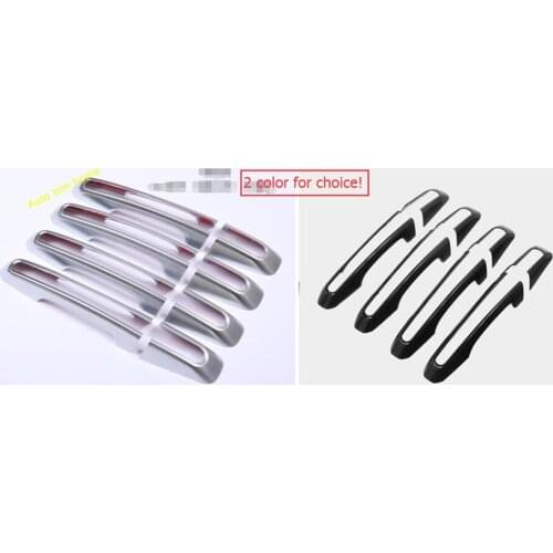 ABS Chrome / Black Exterior Kit For Land Rover Discovery Sport 2015 - 2019 Outside Car Door Doorknob Handle Cover Trim 8 Pcs