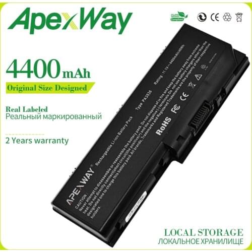 Apexway 4400mAh 10.8v laptop battery for Toshiba PA3536U-1BRS PA3537U-1BAS PA3537U-1BRS Satellite L350 P200 P205 P300 X200