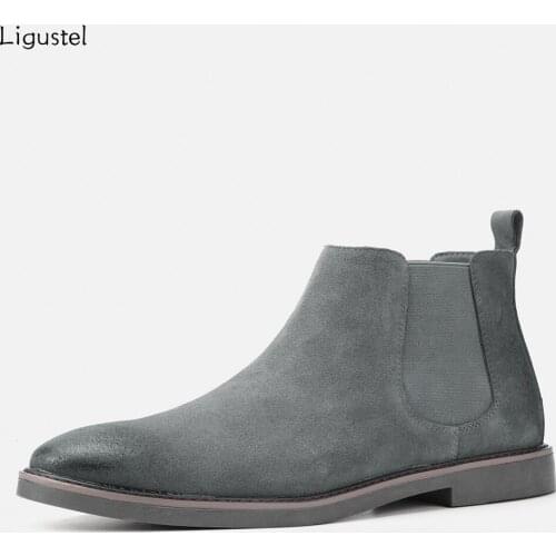 Men Chelsea Boots Designer Walking Work Shoes Fashion Luxry High Ankle Dress Black Brown Shoes For Men with Free Shipping