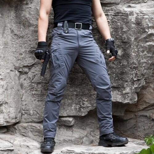 Summer Stretch Waterproof Quick Dry Duty Work Flexible Casual Pants Man Army Military Trousers Mens Tactical Cargo Pants