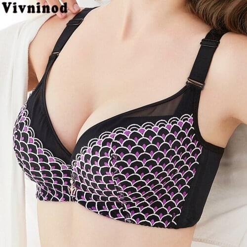 Wire Free Beauty Back Push Up Bras Big Size Push Up Sexy Brassiere for Women Vest Front C D E Cup Plus Size Bras Women Lingeries
