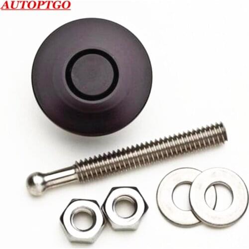 Black Modified 1.25" Bumper Hood Lock Pin Clip Push Button Quik Latch Mini Quick Release Latch Fastener For Auto Car Truck Suv