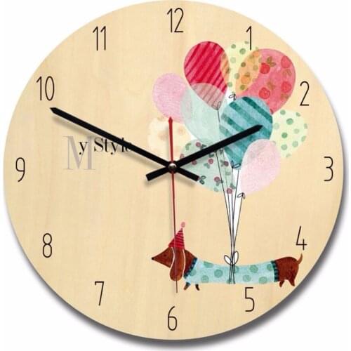 Meet Jo Wooden Wall Clock Round Vintage for Living Room Home Decor Digital Circular Quartz Watch Diy Self Assembly 1pc