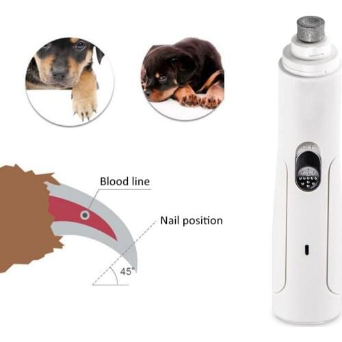 Electric Pet Dog Nail Grinder USB Rechargeable Nail Clippers For Small Large Dogs Cats Low Noise Nail Trimmer Dog Accessories