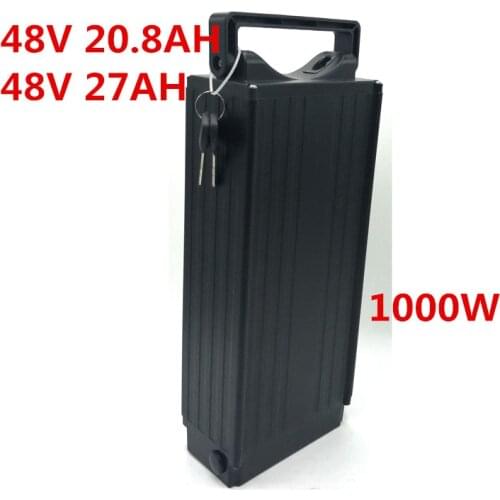 Electric Bicycle 48V 20ah 27ah Rear Rack Battery for Bafang BBS01 02 Big Capacity EBike Luggage Rack US/EU/AU/UK E Bike Charger