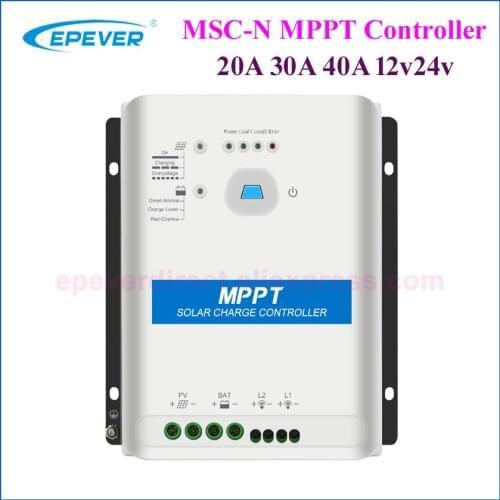 EPEVER MSC-N Series MPPT Solar Charge Controller with a two-way load output 12v 24v 20A 30A 40A MSC2210N MSC3210N MSC4210N